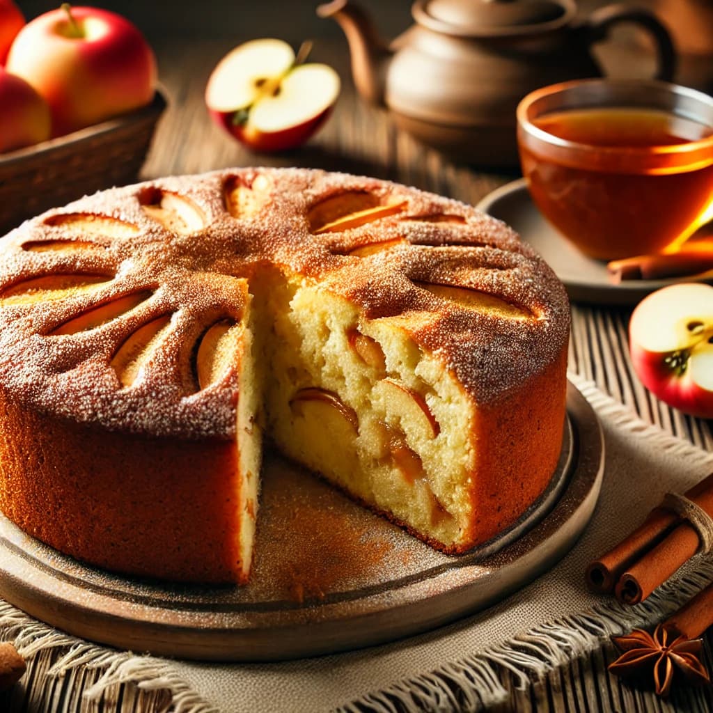 Bolo de Maçã com Canela