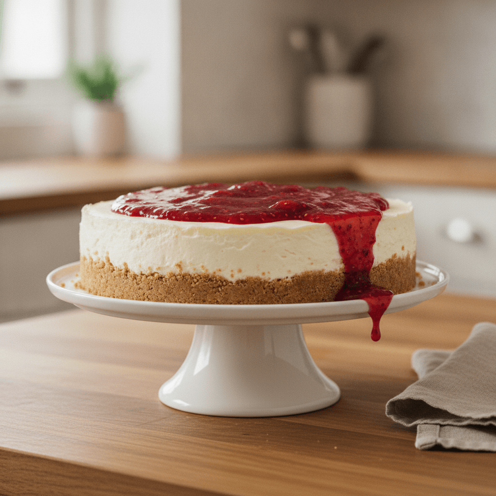 Cheesecake de Frutas Vermelhas Sem Forno