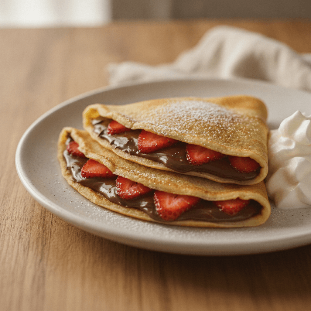 Crepe de Nutella com Morango