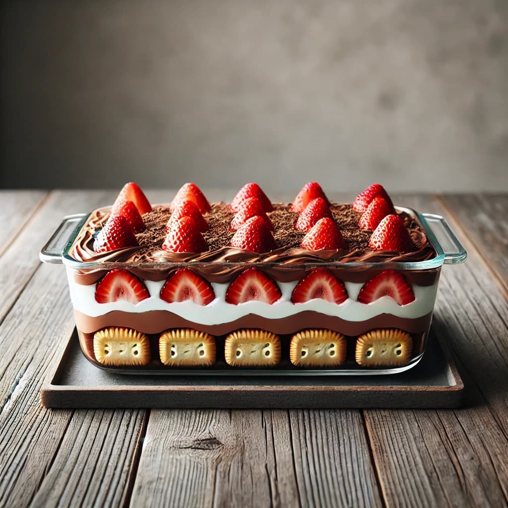 Pavê de Chocolate e Morango