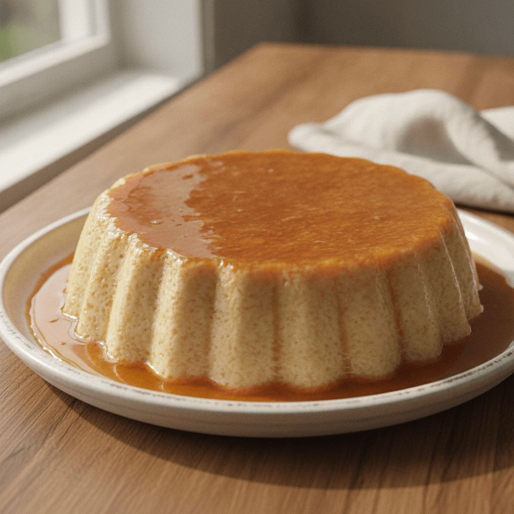 Pudim de Coco com Calda de Caramelo