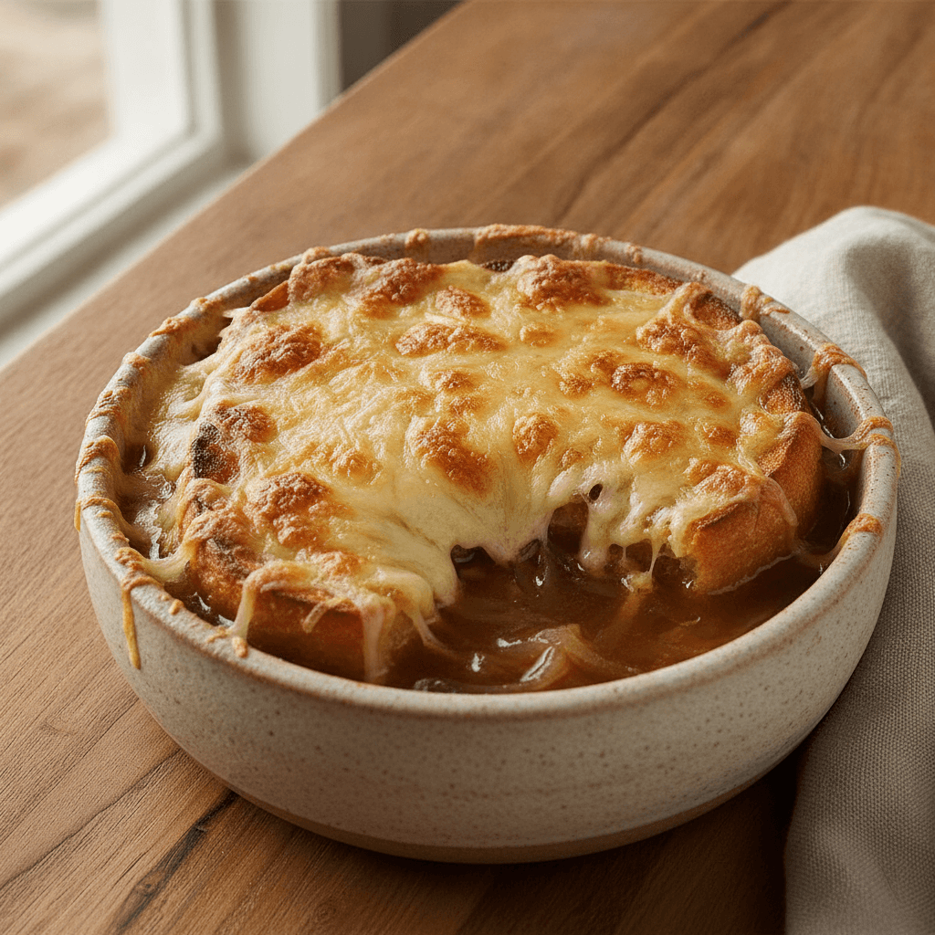 Sopa de Cebola Gratinada