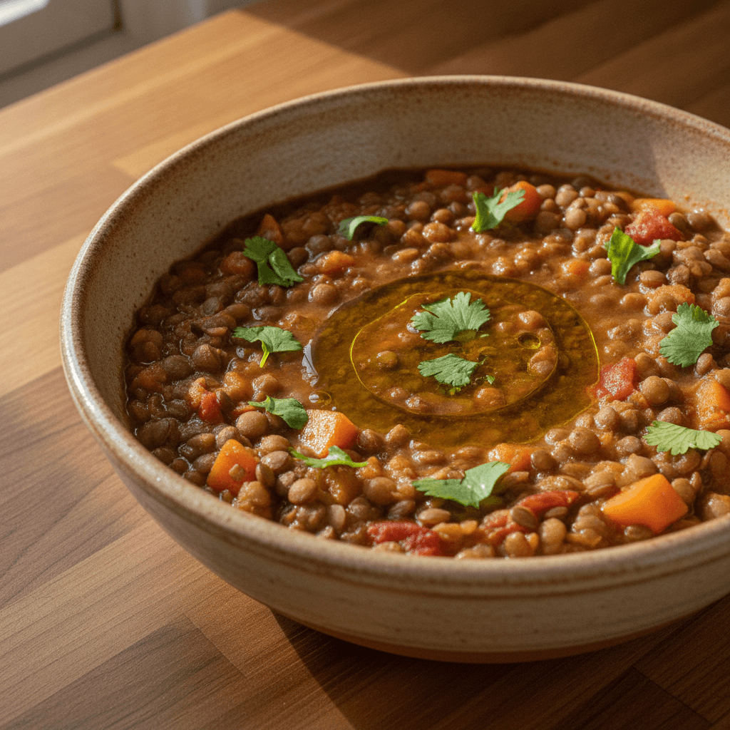 Sopa de Lentilha com Especiarias