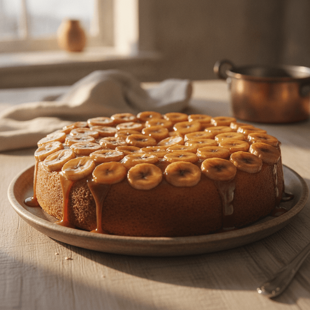 Bolo de Banana Caramelizada
